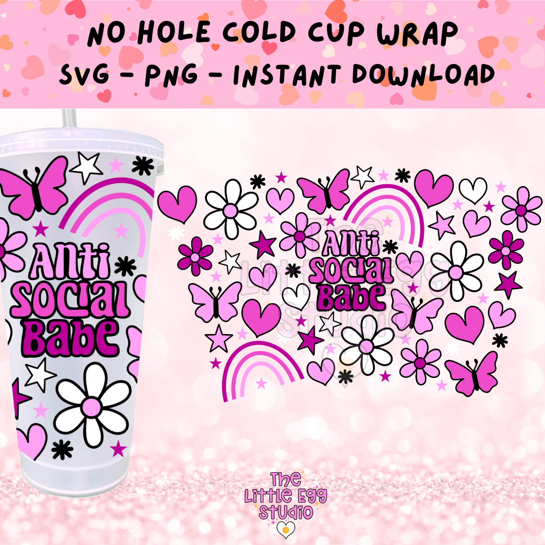 Anti Social Babe Cold Cup SVG