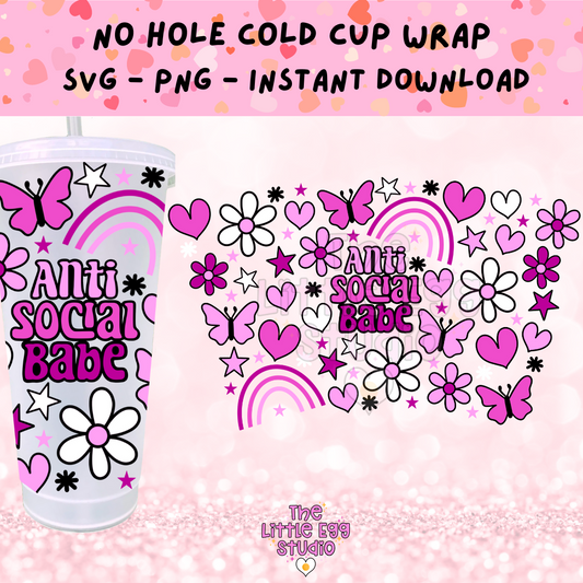 Anti Social Babe Cold Cup SVG