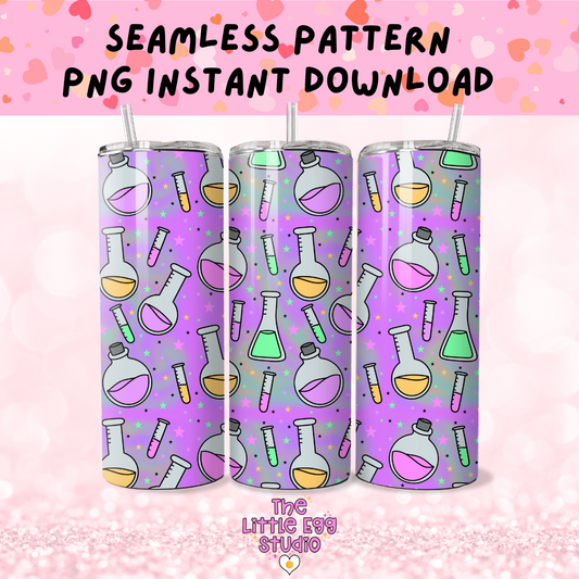 Chemistry Seamless Pattern PNG