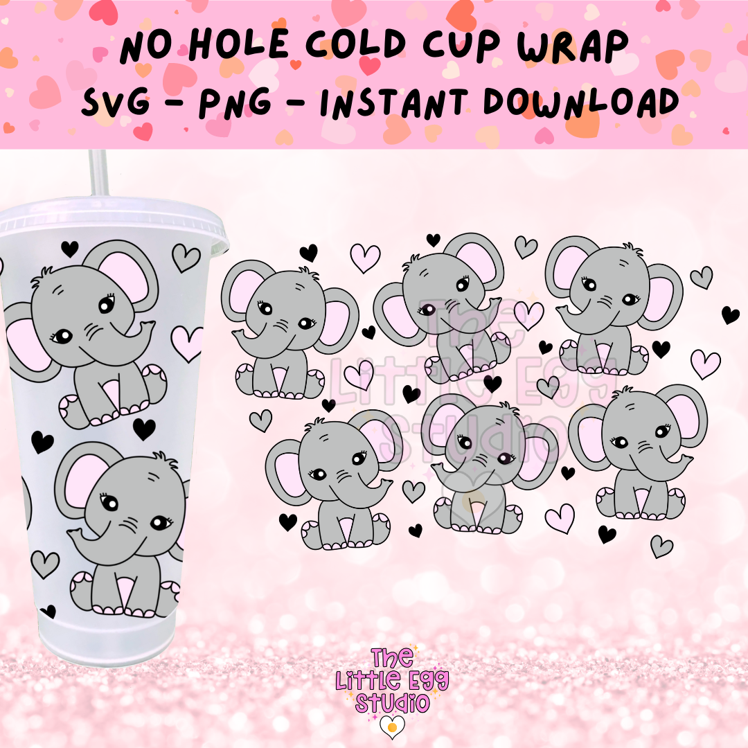 Elephant Cold Cup SVG