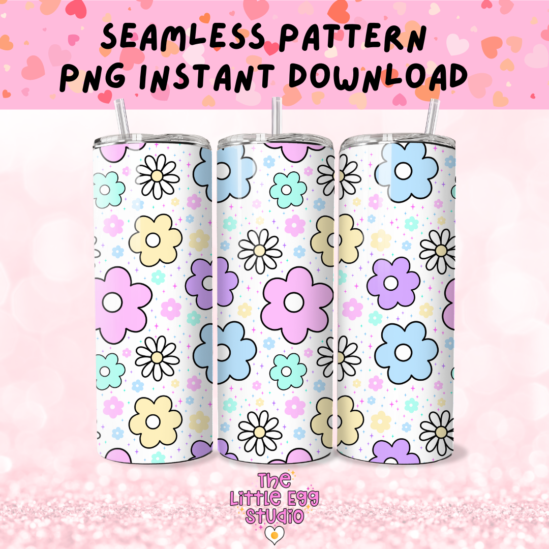 Flowers Seamless Pattern PNG