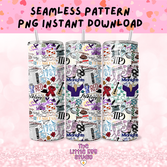 Swiftie Seamless Pattern PNG