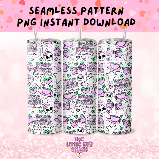 Dead Inside Seamless Pattern PNG