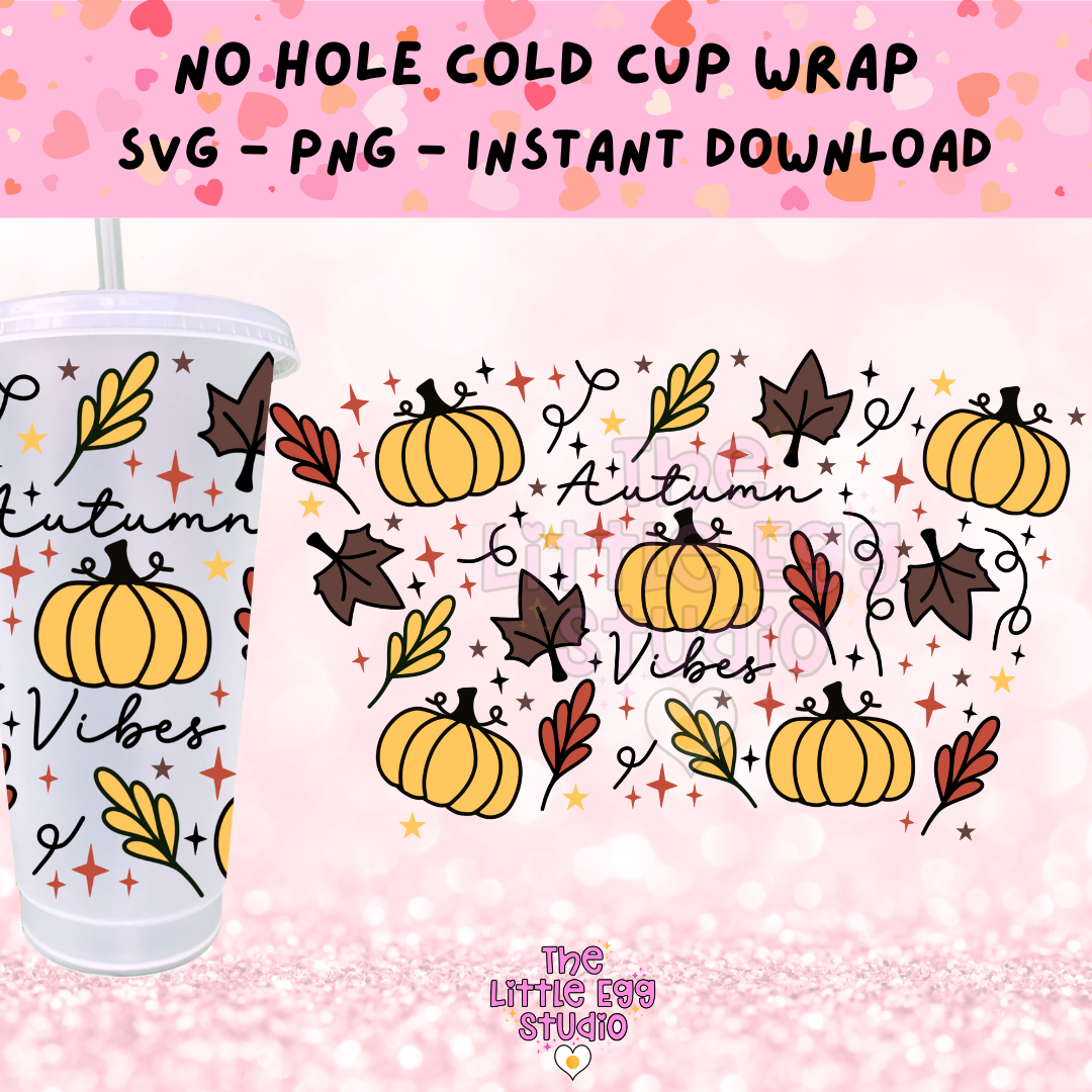 Autumn Vibes Cold Cup SVG