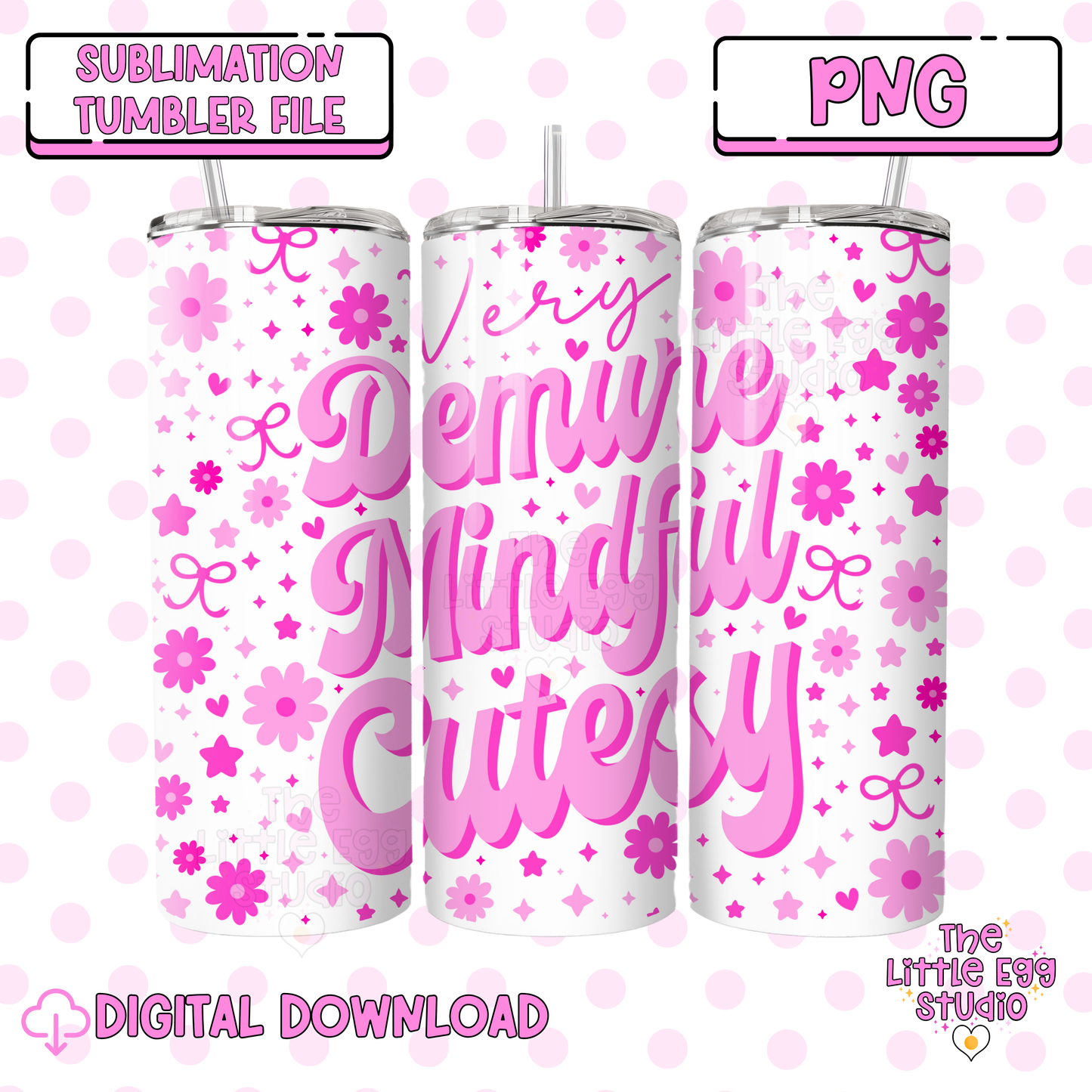 Very Demure Skinny Tumbler PNG