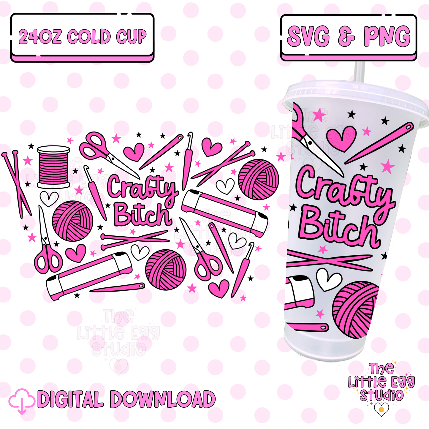 Crafty Bitch Cold Cup SVG