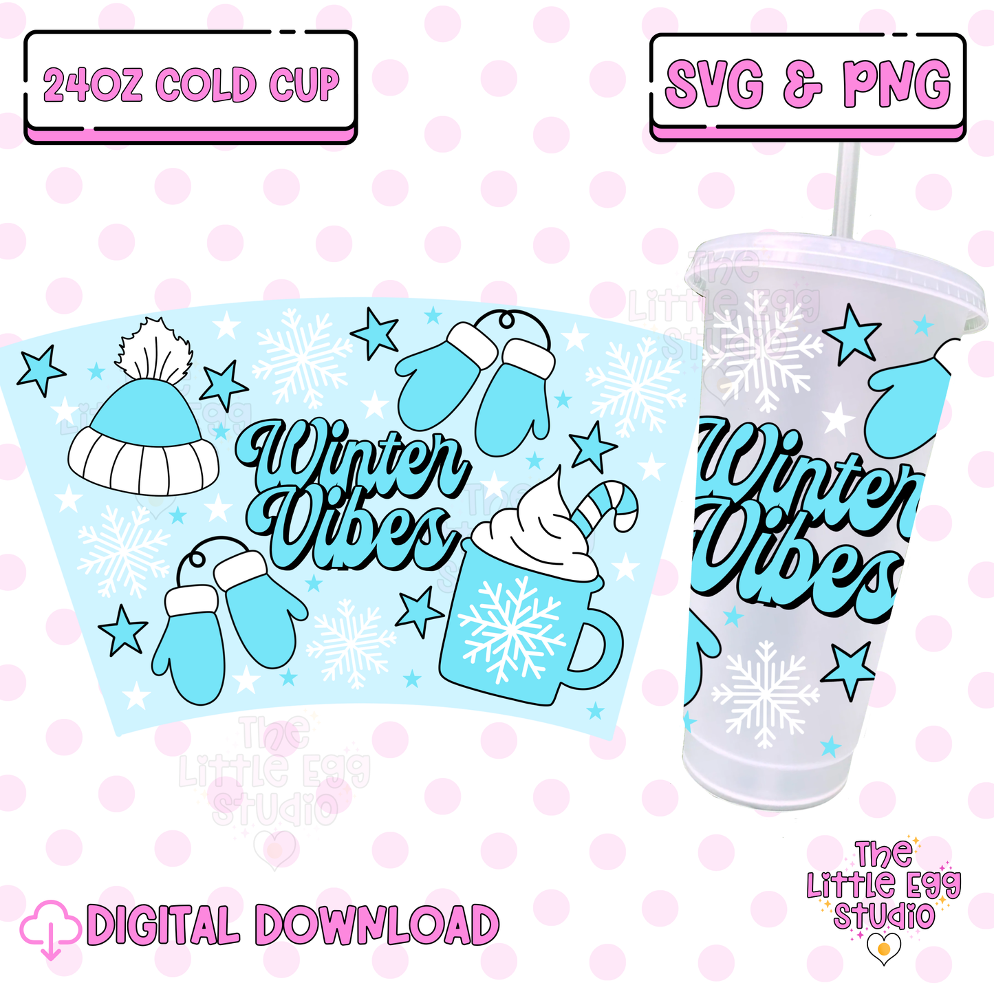 Winter Vibes Cold Cup SVG