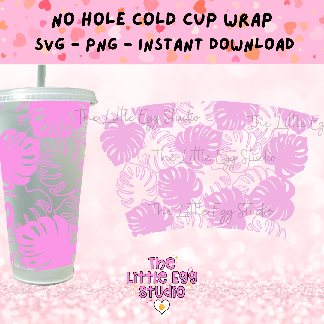 Monstera Cold Cup SVG