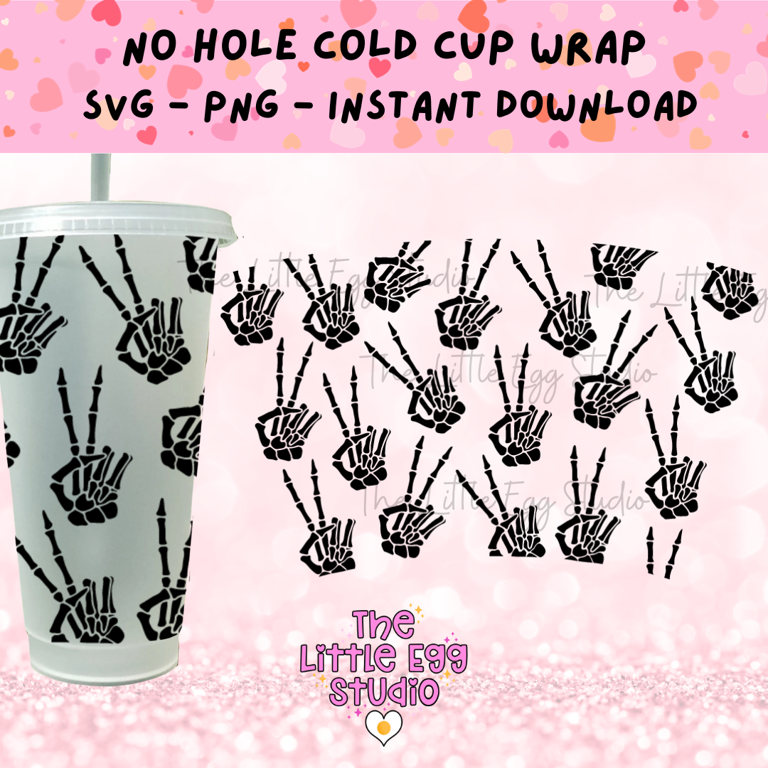 Skeleton Hand Cold Cup SVG