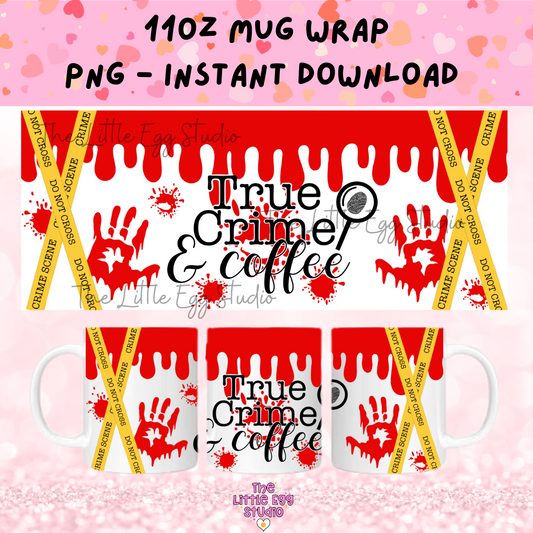 True Crime & Coffee Mug PNG