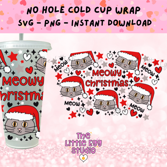 Meowy Christmas Cold Cup SVG