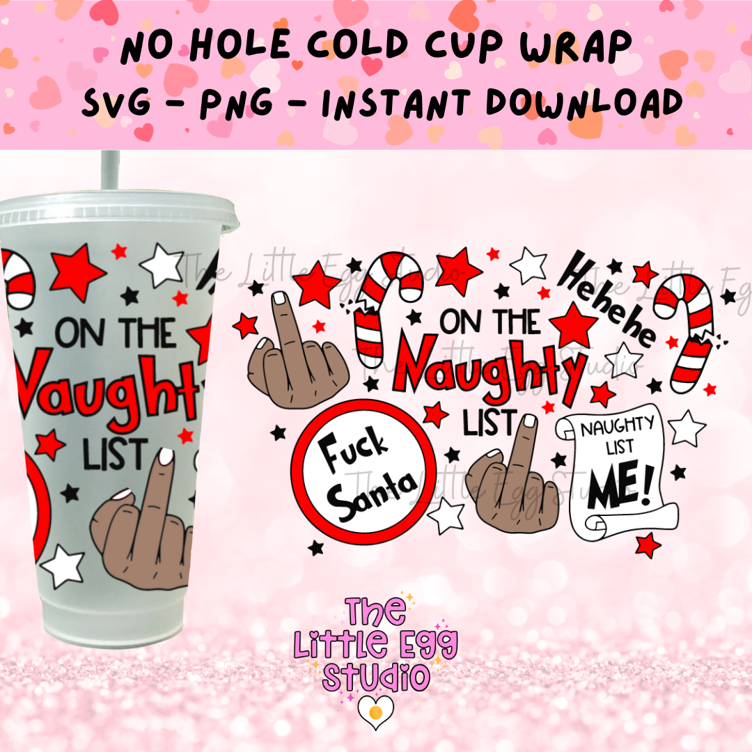 Naughty List Cold Cup SVG