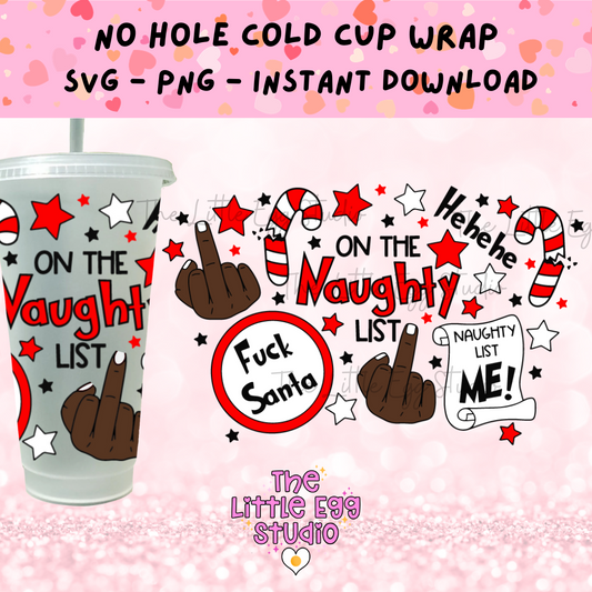 Naughty List Cold Cup SVG