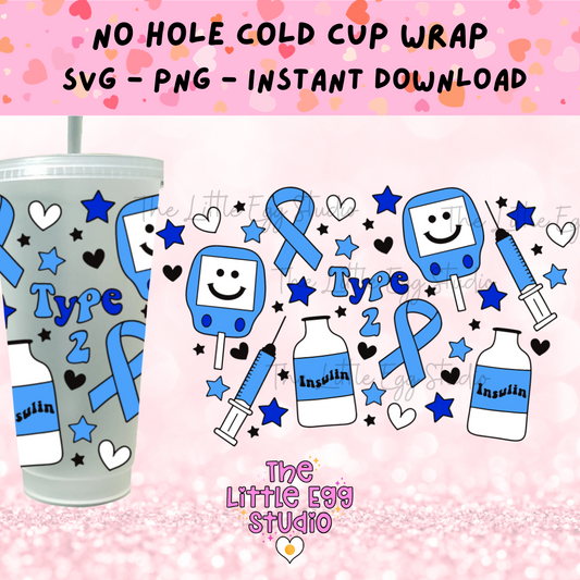 Type 2 Diabetes Cold Cup SVG