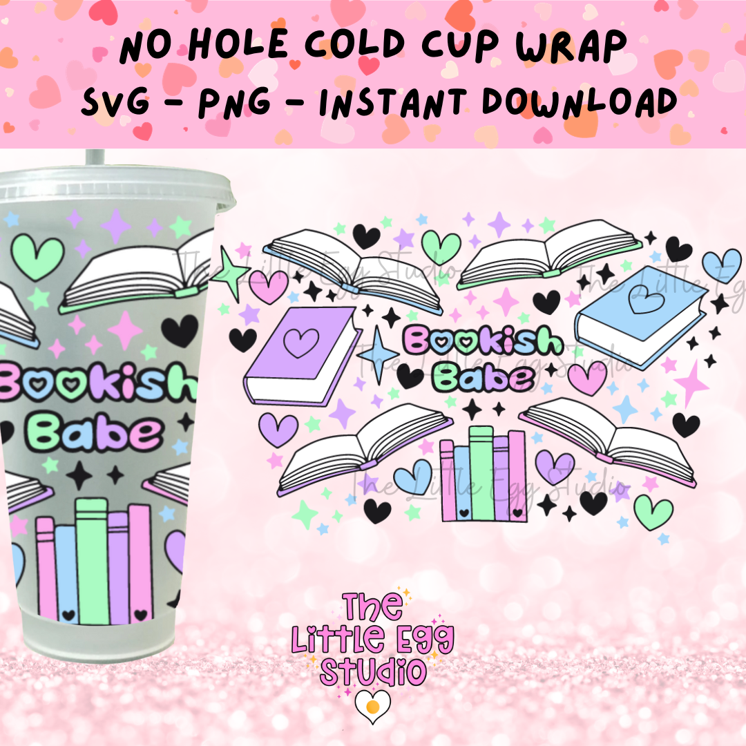 Bookish Babe Cold Cup SVG