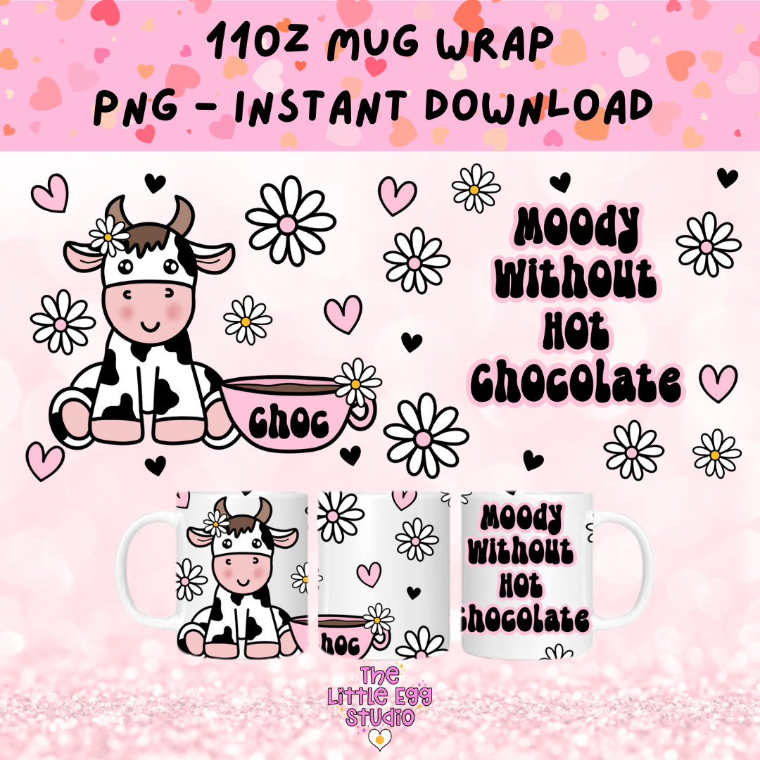 Moody Without Hot Chocolate Mug PNG