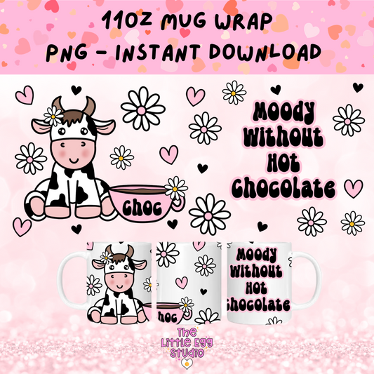 Moody Without Hot Chocolate Mug PNG