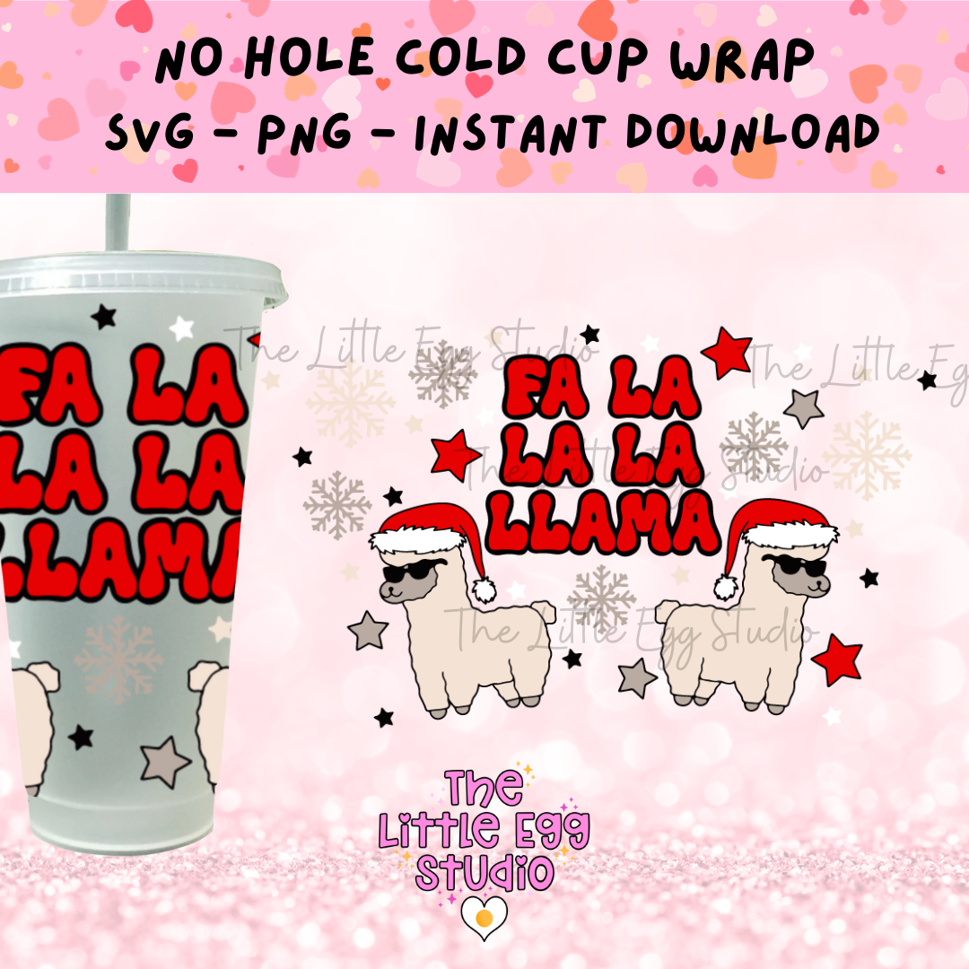 Christmas Llama Cold Cup SVG