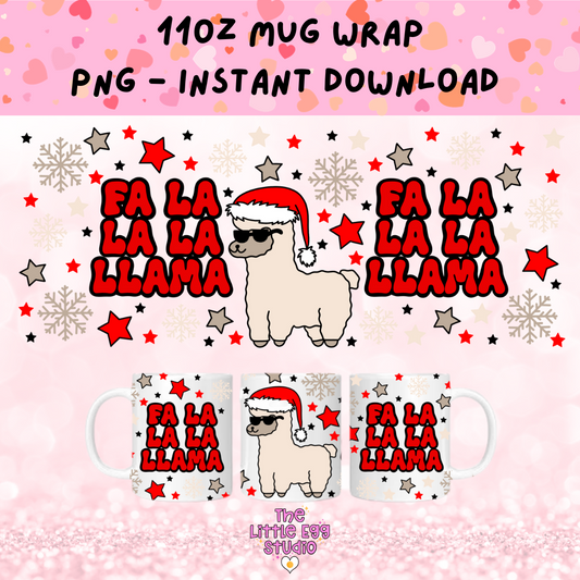 Christmas Llama Mug PNG